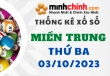 Thống kê XSMT 03/10/2023 – Thống kê KQXS Miền Trung ngày 03/10/2023